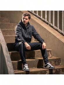 RAMAZZONI Set Of Cold Weather Blouse, Hooded Cotton Jacket + Jogger Pants For Men And Women - 黑色 - 查看 6