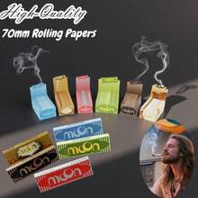 moon. 1/2盒，50册/1盒，透明超薄米卷烟纸，天然阿拉伯胶，燃烧缓慢，家用小工具，节日礼物，生日礼物，送给朋友的礼物