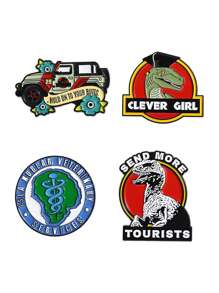 4pcs GET IN LOSER Automotive Hard Enamel Needle Creative Cartoon Brooch Collar Badge Jewelry Gift For Friends