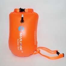 Bolsa Flutuante Impermeável para Armazenamento Externo, Alta Capacidade Fácil de Inflar, Separação Seca e Úmida em PVC Grosso, Boia de Natação, Essenciais de Praia, Acessórios de Praia, Flutuador de Piscina
