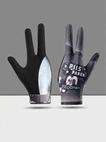 Guanti da biliardo professionali, guanti da snooker maschili con tre dita, dita complete in seta ghiacciata, traspiranti e antiscivolo, set singolo per mano sinistra, per donne