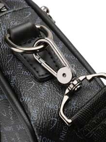 Bolso de embrague de hombre clásico de PU, con patrón vintage de flores antiguas, diseño de múltiples bolsillos, bolso de hombro/bandolera de gran capacidad para negocios, cartera de muñeca para oficina y uso diario