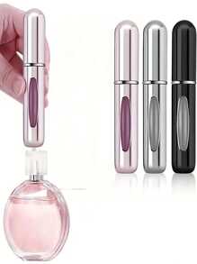1/5 Botella recargable portátil de perfume de viaje multicolor, Atomizador de 5 ml, Contenedor de perfume de bolsillo, Botella atomizadora de viaje