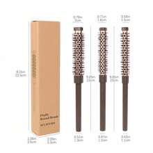 3 In 1 Small Round Brush Kit, 3/7 1/2 5/8 Inch Barrel HairBrush For Blow Drying, Soft Bristles Style Volumize Hair Brush For Women Men, Short Hair, Bangs, Roots, Curling, Straight - #11/ #13/ #16 Round Brush Set