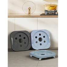 1pc Multi-Functional Gas Cylinder Storage Rack, Kitchen Gas Cylinder Base With Casters, Silent Heavy-Duty Movable Cylinder Holder, Gas Bottle Trolley Rolling Stand With Brake Wheels, Suitable For Garden And Home