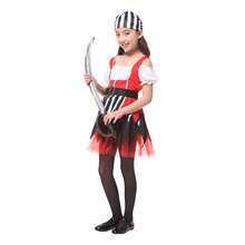Caribbean Pirate Girl Suit,Pirate Themed Event Costumes, Girl Pirate Role-Playing Set,Suitable For Carnival Party - Multicolor - View 5