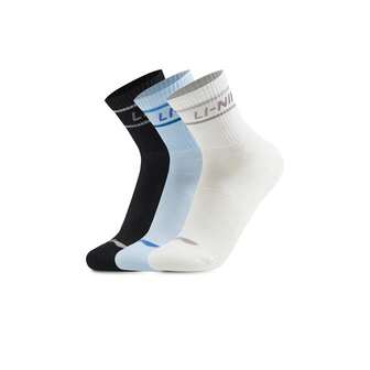 LI-NING Medellånga vadstrumporTre-pack med 2025 års nya stilSport- och livsstilsserieAntibakteriella långa strumpor för både män och kvinnor AWSV073