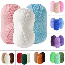 3 pièces de fil de couleur mélangée 100% polyester doux, d'un poids d'environ 75g, 4 fils, convient pour le tricot à la main pour débutants, chapeaux, écharpes, cadeaux, sacs fourre-tout et autres projets DIY
