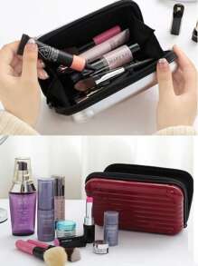 定制PC化妆包，多功能收纳袋，户外旅行必备，男士洗漱包/女士化妆包，父亲节礼物，婚礼派对礼品盒 - 彩色 - 查看 3