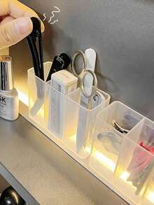 Bandeja organizadora multiusos y transparente para escritorio