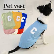Waffle Pattern Cute Casual Sleeveless Pet Vest Tops For Cats & Dogs