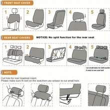 Four Season Universal Seat Cover Car Seat Cover Crescent 9-Piece Set 5-Seat Full Car Flat Seat Cover