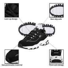 Skechers D”LITES系列男士轻质缓震运动鞋，休闲户外旅行鞋 52675-BLK - 黑色 - 查看 7