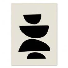 1pc Wall Arts Posters Optional Frame Vintage Abstract Boho Geometric Line Posters Black Beige Bohemian Wall Art Canvas Painting Print Picture For Living Room Home Decoration