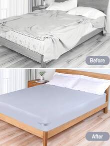 4-8 Pcs Bed Sheet Fasteners, Bed Sheet Clips Keep Bed Sheets Firm And Compact, Heavy Duty Bed Sheet Holder Fits All Mattress Sizes (4, Grey) - Multicolor - View 4