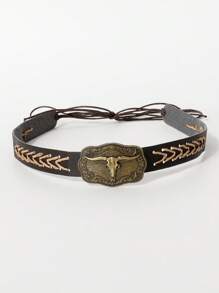 1pc Women's Solid Color Retro Bull Accessory, Cowgirl Hat, Jazz Hat, Panama Hat, Suitable For Cowboy Themed Events, Vintage Parties, Cosplay, Costume Nights, Festival Galas, Bachelor Parties, Birthday Celebrations, Stage Performances, Daily Wear