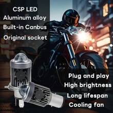 Heyword Heyword 1pc H4 BA20D P15D H6 T19 LED Motorcycle Headlight Bulb HB2 9003 12V-80V High / Low Beam For Scooter Motorbike LED Headlight Bulbs Conversion Kit White