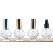 1/4PCS 10ml Rose Gold Perfume Spray Bottle Screw Top Perfume Spray Bottle Water Cube Perfume Sample Bottle Perfume Dispenser Bottle Portable Mini Sprayer, Refillable, Travel Friendly, With Fine Mist Sprayer Back To School