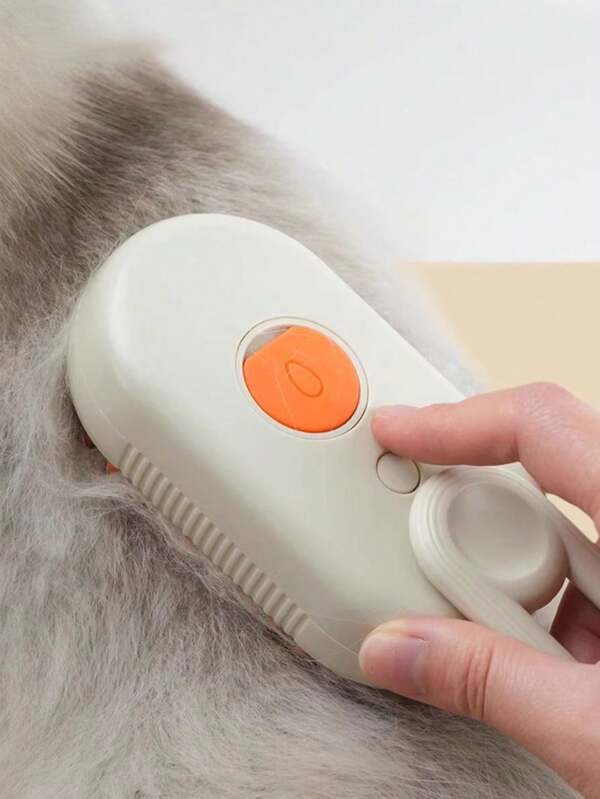 Escova de vapor para gatos 3 em 1, cor aleatória, para troca de pelos, pente antiestático portátil para cães e gatos, escova de vapor com água, removedor de pelos de animais autolimpante, escovas de spray para gatos e cães em ambientes internos