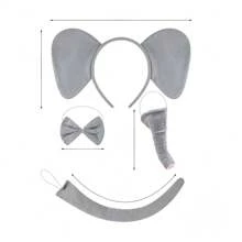 Ensemble de serre-tête oreilles d'éléphant et éléphant volant, design animal unique, accessoires de mode pour représentation sur scène, fête, Halloween mignon et élégant