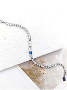 1pc Stainless Steel Bangle Bracelet, Unisex Party Gift