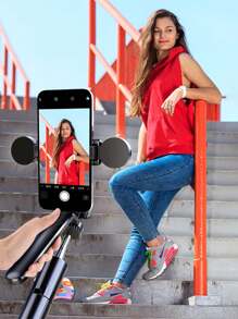 Asta per selfie telescopica pieghevole portatile in lega da 170 cm/66,9 pollici con supporto per telefono cellulare, telecomando Bluetooth, rotazione a 360°, anti-shake, adatta per riprese video e registrazione della vita quotidiana