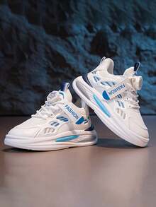 Tenis Deportivos Transpirables para Niños y Niñas: Diseño Multicolor con Punta Redonda, Cómodos, Ligeros y Antideslizantes. Ideal para Uso Diario, Deportes y Estilo Casual - Celeste - Ver 5