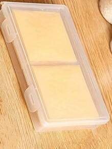 2pcs Butter Cheese Packaging Storage Box, Cheese Slice Storage Box, Transparent Cheese Container, Kitchen Accessories