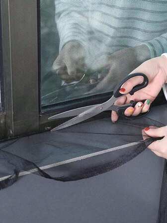 1pc Self-Adhesive Mosquito Net With Hook-And-Loop, Trimable And Removable Insect Screen, No Drilling Needed, Thickened Mesh Window Net For Windows Gifts Birthday Graduation