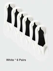 1/3/6 Pairs Men's Solid Bottom Breathable Solf Nylon Upper Low Cut Invisilbe No Show Socks With Non-Slip Gel At Heel, Suitable For Sports Or Daily Use