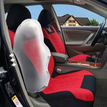 1pc Car Hot Stamping Butterfly Fabric Indentation Press Car Seat Cover All Season Universal Seat Cover