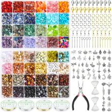 PAXCOO 2278 piezas de cuentas de cristal para hacer joyas, kit de fabricación de anillos de 48 colores, kit de fabricación de joyas de cristal para adultos para hacer brazaletes, aretes y collares - 1 - Ver 1