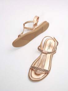 Comfortable, Lightweight, Non-Slip, Versatile Women's Flat Sandals, Suitable For Outdoor Use - Rose Gold - View 7