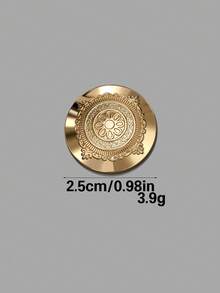4 件/包优雅圆形经典图案复古纽扣,手工缝纫装饰纽扣,适用于毛衣、外套、西装外套、夹克和服装配饰 - 彩色 - 查看 7