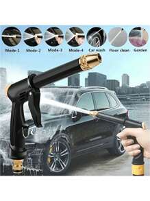 1 pieza Pistola de rociado de alta presión para lavar autos, con boquilla chapada en cobre - Durable, alto flujo de agua, apta para manguera de riego del hogar y el jardín