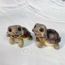 1 Stück realistischer Miniatur Meeresschildkröten Harzfigurine, lebensechte Mikro-Statue, niedliche Schildkröten Dekoration