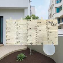 1 PIEZA Regla de altura de madera escandinava - Decoración de pared para medir el crecimiento - Decoración para la habitación del bebé y del dormitorio - Decoración del hogar - Decoración de la habitación/casa - Decoración de granja moderna para el jardín Herramienta de medición Pegatinas Pegatinas personalizadas