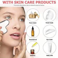 1pc/3pcs Ice Face Roller & Face Scrubber Facial Cleansing Brush & 304 Stainless Steel Gua Sha Tool Set, Skin Care Tool Beauty Set Face Massage Tool Roller Lifting Contouring Tool Reusable Face Wash Brush For Deep Cleaning Skin Care Set