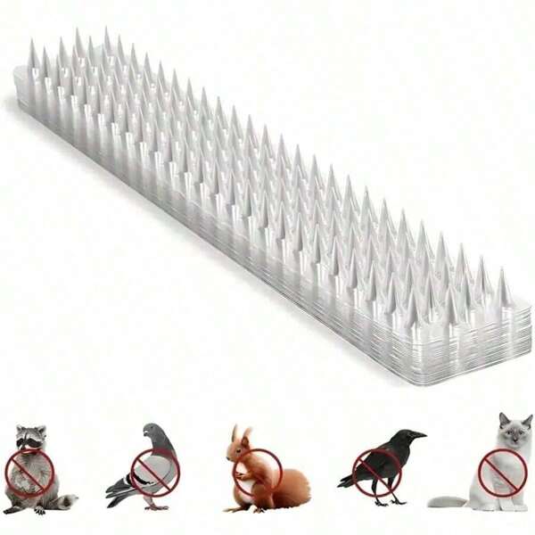 1/2/4/8 unidades/pacote de espinho anti-gato, design com espinho, repelente de gatos, base antiderrapante, tapete anti-espinhos de gato, tapete anti-esquilo, tapete anti-pássaros