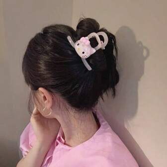 Sanrio Nuevo accesorio para el cabello tipo pinza de diseño lindo de Hello Kitty, nicho de gama alta accesorio para el cabello