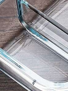 IMPORTEEK recipiente refractario rectangular vidrio 3 divisiones para horno microondas almacenamiento alimentos cocina hogar fácil limpiar tapa hermética resistente diseño moderno - Blanco - Ver 5