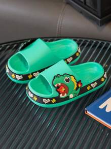 New Summer Soft Bottom Non-Slip Kids Fashion Slippers, Boys Slippers Sandals Flat Shoes Cute Dinosaur Design, Toddler & Little Kid Beach Shoes