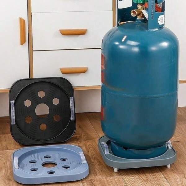 قاعدة اسطوانة الغاز متعددة الوظائف بعجلات لمطبخك، حامل اسطوانة سكوت وثقيل على عجلات مع فرامل، تصميم أنيق وعصري، مثالي للاستخدام في الحديقة والمنزل، يوفر سهولة الحركة والثبات، مثالي للتخييم والشواء، يدعم جميع أحجام أسطوانات الغاز، خيار مثالي لموسم الشواء والاحتفالات، يضمن الأمان والراحة في الاستخدام، مناسب لجميع الأغراض المنزلية، استمتع بتجربة طهي مريحة وآمنة مع هذا الحامل المتين.