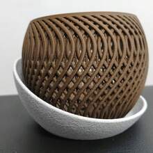 1 szt. Mirage Design Planter, nowoczesna minimalistyczna roślina doniczkowa, tacka na kwiaty, oddychająca konstrukcja, tkany wzór, doniczka do dekoracji domu z naczyniem
