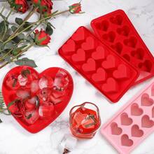 1/2 pezzi Stampo per ghiaccio a forma di cuore in silicone, stampo per cocktail, whisky, bevande, cioccolato, caramelle, candele e cere fuse, in silicone morbido antiaderente per un facile rilascio, per ghiaccio, matrimonio, San Valentino, attrezzi fai-da-te per la casa