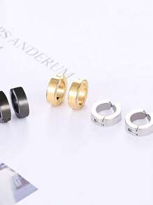 8pcs Stainless Steel Non Pierced Magnetic Earrings For Men Women CZ Clip On Dangle Magnet Earrings Set