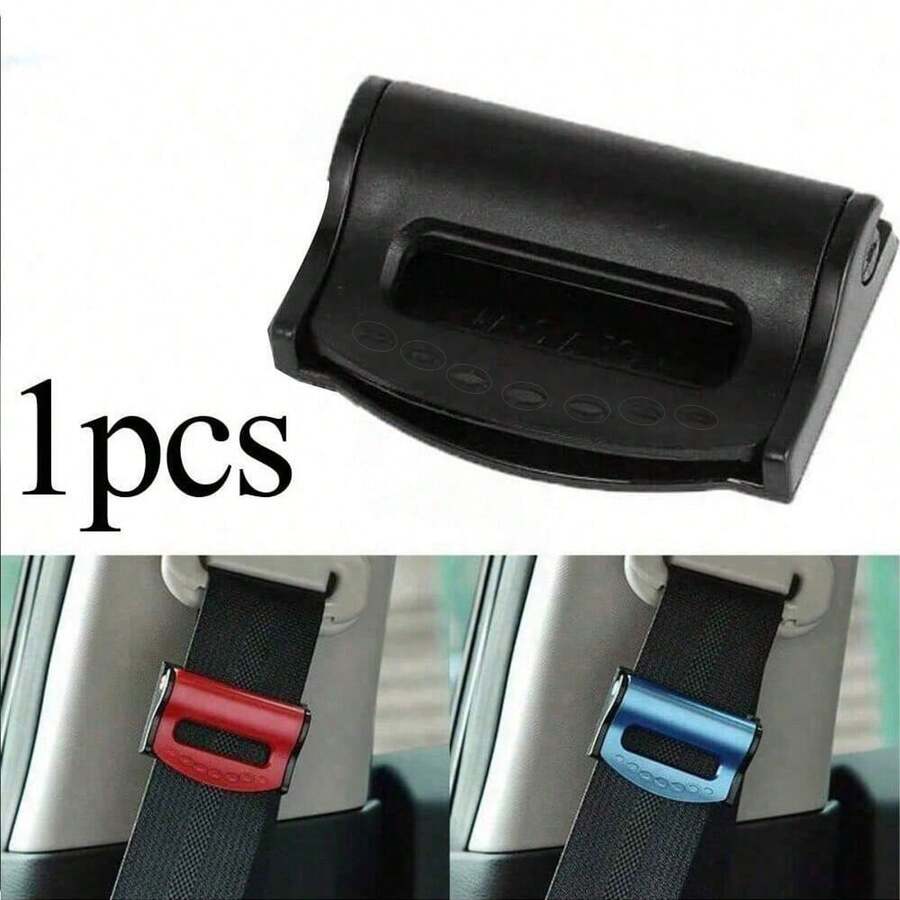 1pc Plastic Strong Adjustable Car Belt Clips Slip-Resistant Seat Belt Buckle Simple Clamp Fixing Clip Car Styling - one-size - View 1