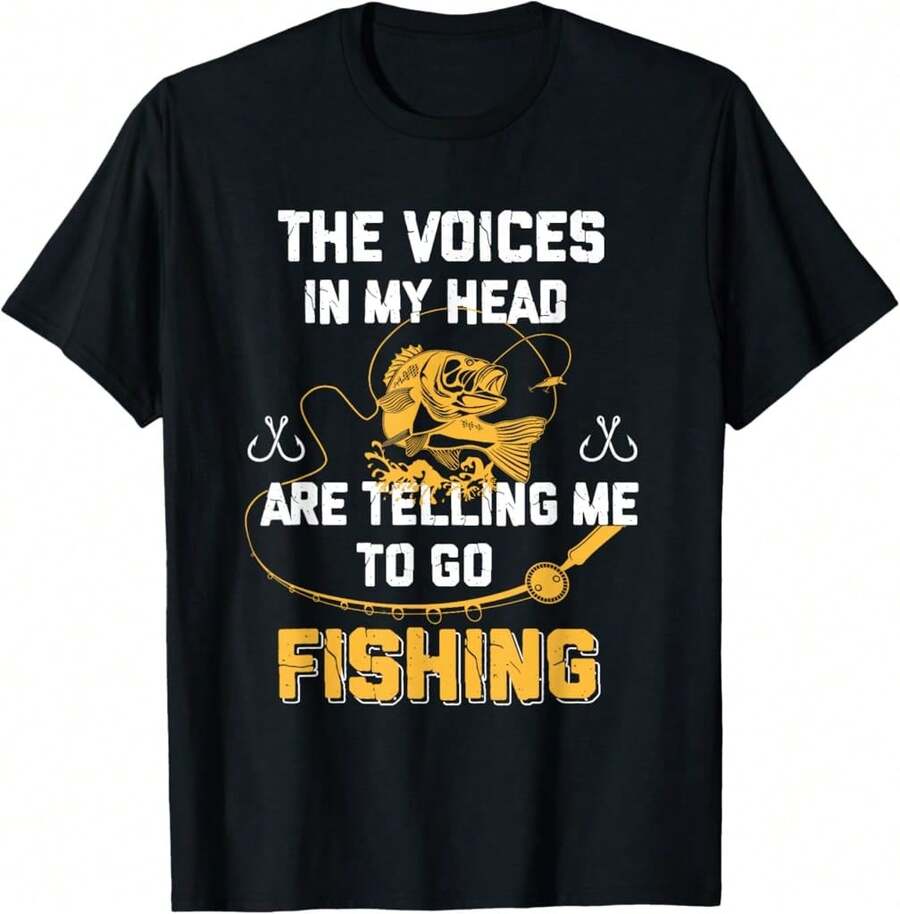 Fishing Gifts Funny Fisherman T-Shirt Gift For Dad Gift For Teacher Valentine's Gift For Husband - Black - View 1