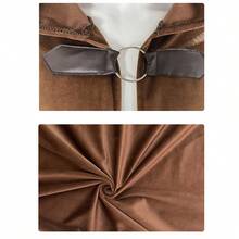 Men's Hooded Cloak Costume, Pirate Robe For Role Playing, Suitable For Easter, Holiday Parties, Outerwear Halloween Halloween Costumes, Party Dress