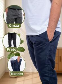 J94 CLOTHING Calça Masculina Adulto Tecido Tactel Lisa  Estiloso PLUS SIZE  Corrida 427